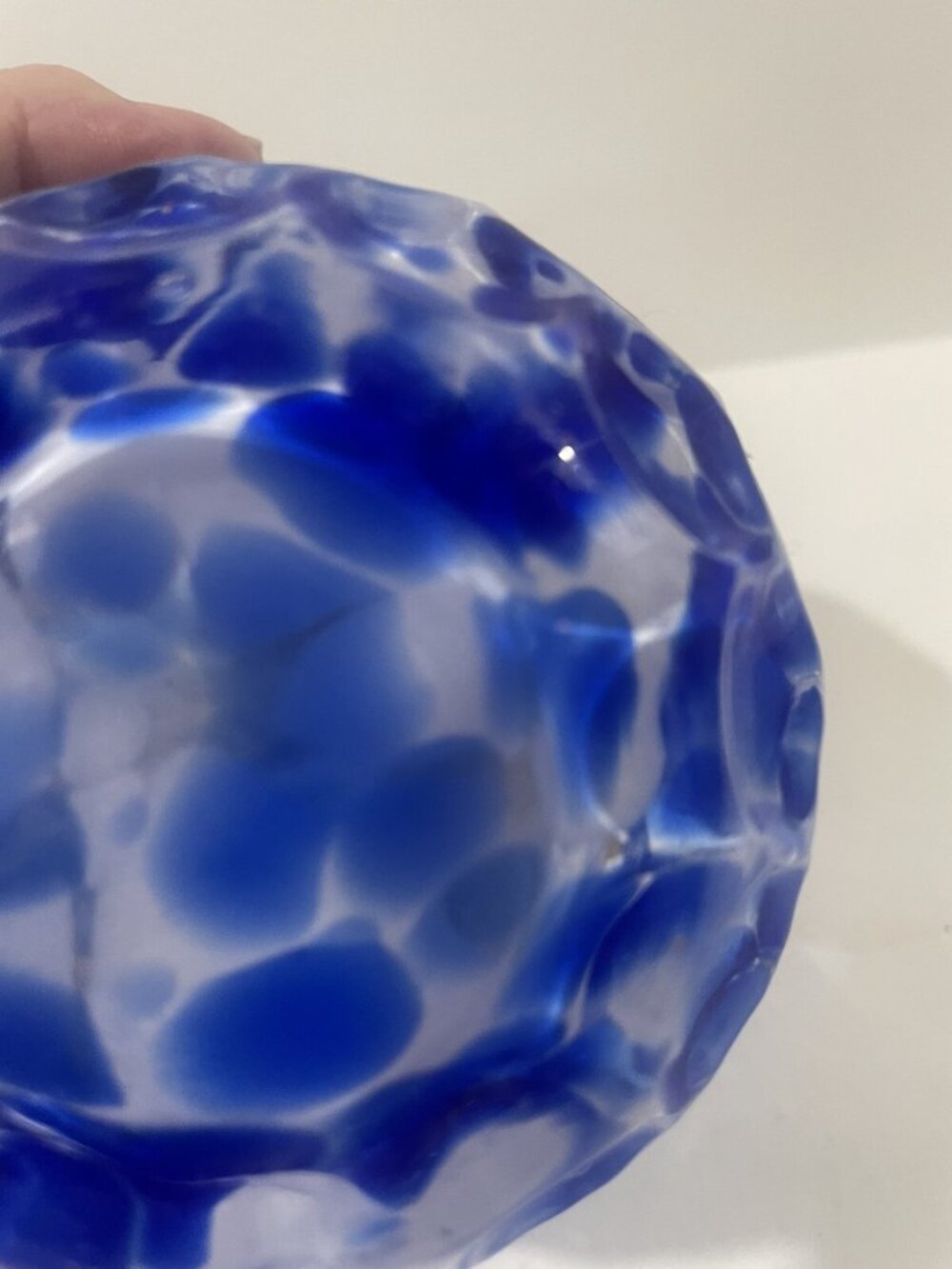 Art Glass Fragrance Diffuser Swirl Blue Decorative - Picture 9 of 16